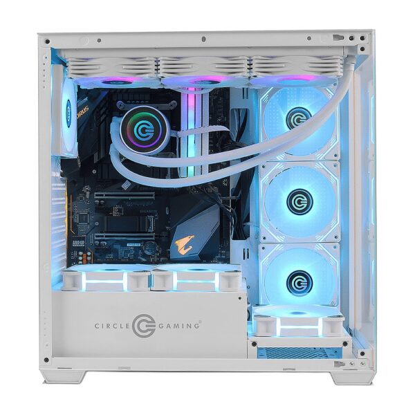 CIRCLE GAMING CABINET DEFENDER MICRO BTF ARGB WHITE – MICRO ATX