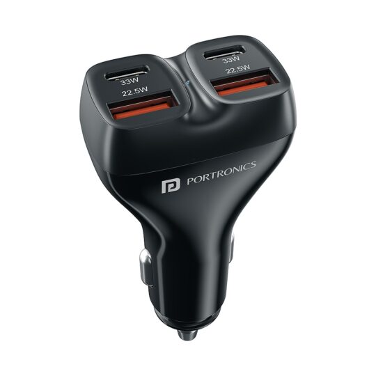 Car Power Quard 111W-4 Port Car Charger for Front & Back Seats