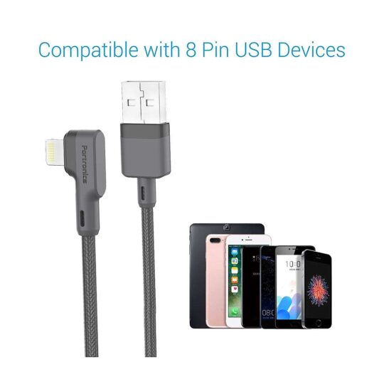 KONNECT L USB TO 8 Pin Nylon Braided Cable