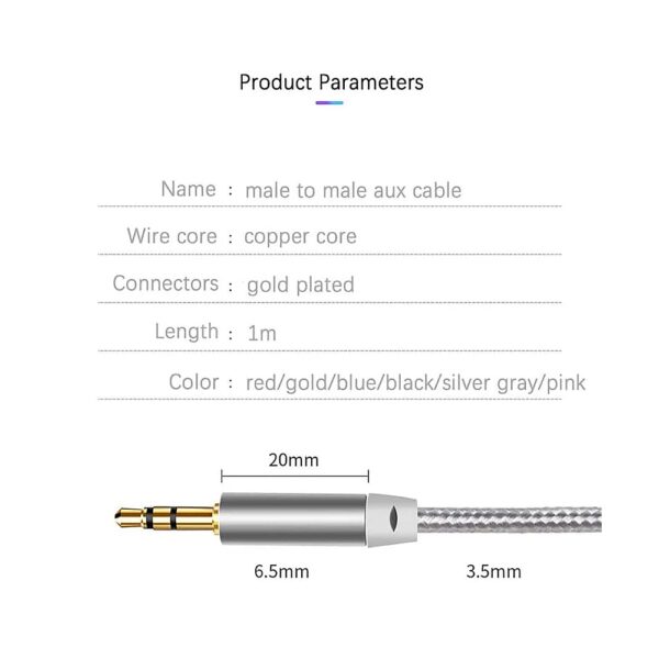 Konnect Aux 5 High Quality 3.5 mm AUX Cable