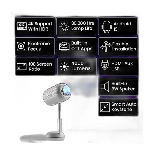 BEEM 540 Smart LED Projector with Built-In Stand BEEM 540 Smart LED Projector with Built-In Stand