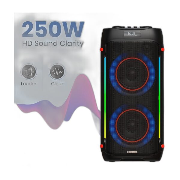 IRON BEATS IV 250W Party Speaker with Wireless Karaoke Mic