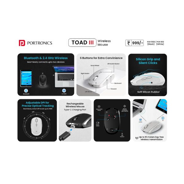 Toad 36 Rechargeable Wireless Mouse
