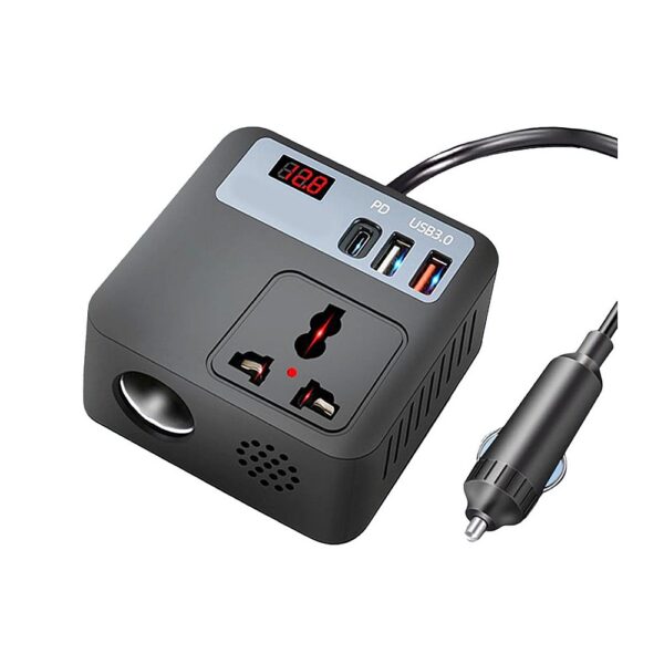Car Power III Pro 200W Car Invertor with Real-Time Voltage Display