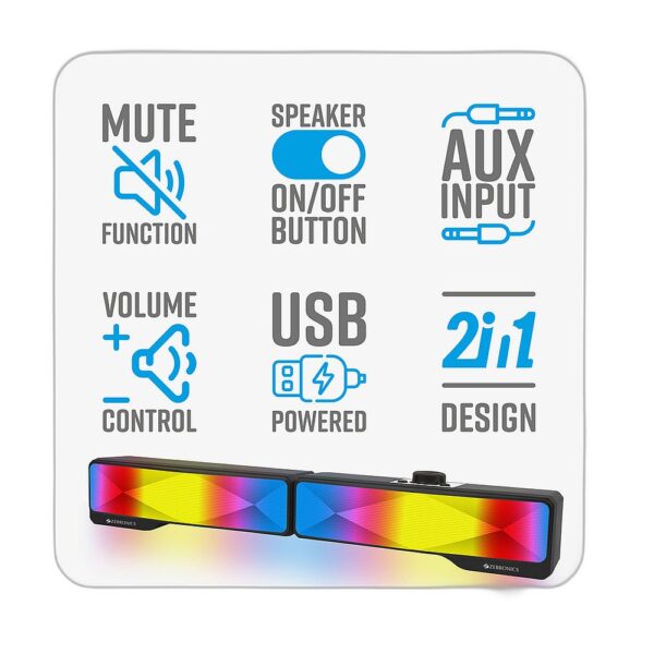 Zebronics WONDERBAR20 2.0 Multimedia Speakers