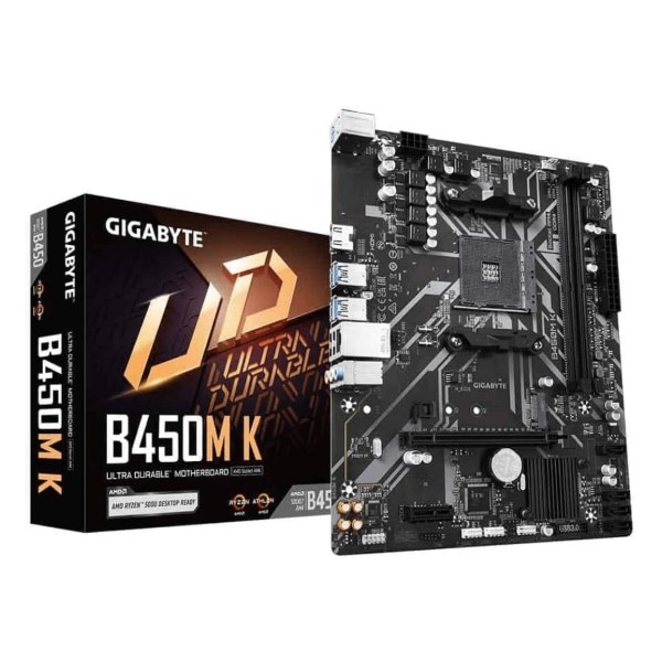 Gigabyte B450M K (rev. 2.0) (Socket AM4/B450/DDR4/Micro ATX) Motherboard Gigabyte B450M K (rev. 2.0) (Socket AM4/B450/DDR4/Micro ATX) Motherboard