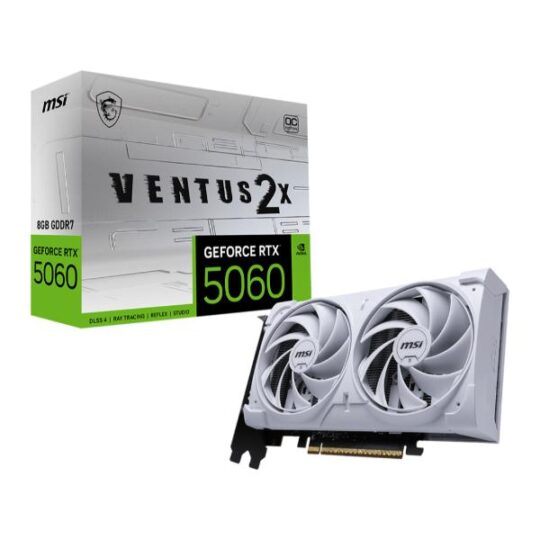 MSI RTX 5060 Ventus 2X OC White 8GB GDDR7 Graphics Card MSI RTX 5060 Ventus 2X OC White 8GB GDDR7 Graphics Card