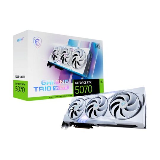 MSI RTX 5070 Gaming Trio OC 12GB GDDR7 Graphic Card White MSI RTX 5070 Gaming Trio OC 12GB GDDR7 Graphic Card White