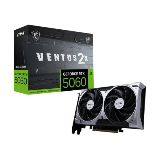 MSI RTX 5060 Ventus 2X OC 8GB GDDR7 Graphics Card MSI RTX 5060 Ventus 2X OC 8GB GDDR7 Graphics Card