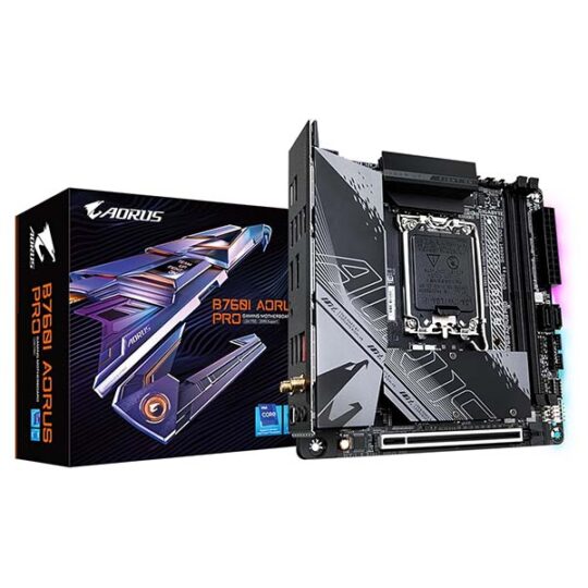 GIGABYTE B760I AORUS PRO LGA 1700 Intel B760 DDR5 SATA 6Gb/s Mini ITX Motherboard Supports Intel 12th, 13th & 14th Gen Processors GIGABYTE B760I AORUS PRO LGA 1700 Intel B760 DDR5 SATA 6Gb/s Mini ITX Motherboard Supports Intel 12th, 13th & 14th Gen Processors