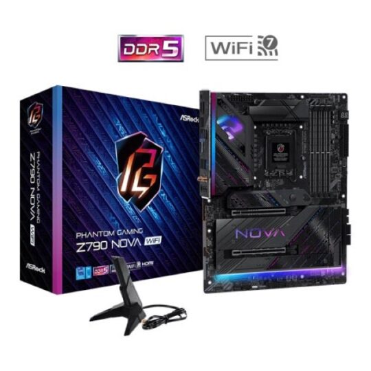 Asrock Z790 Nova WiFi Intel LGA 1700 DDR5 ATX Motherboard Supports Intel 12th , 13th & 14th Gen Processors Asrock Z790 Nova WiFi Intel LGA 1700 DDR5 ATX Motherboard Supports Intel 12th , 13th & 14th Gen Processors