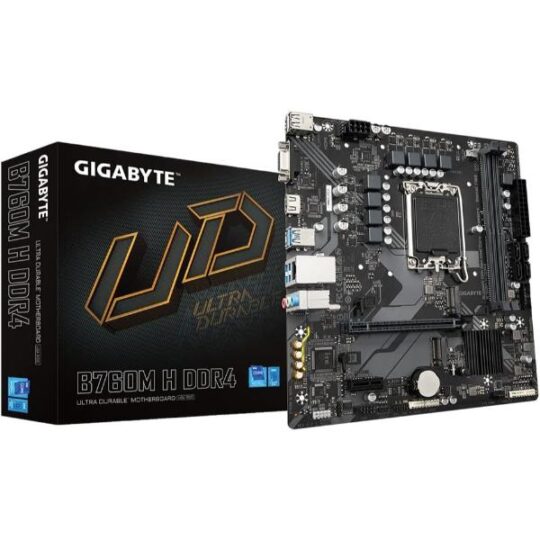 Gigabyte B760M H DDR4 mATX LGA 1700 Intel Motherboard Supports Intel 12th, 13th & 14th Gen Processors Gigabyte B760M H DDR4 mATX LGA 1700 Intel Motherboard Supports Intel 12th, 13th & 14th Gen Processors