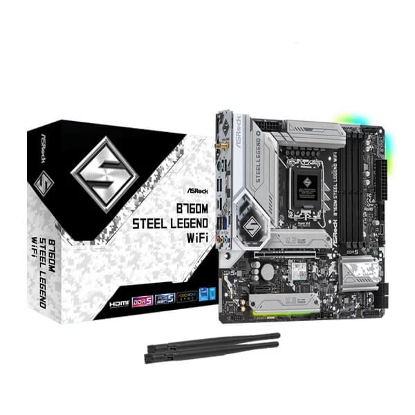 ASRock B760M Steel Legend WIFI Motherboard Supports Intel 12th , 13th & 14th Gen Processors ASRock B760M Steel Legend WIFI Motherboard Supports Intel 12th , 13th & 14th Gen Processors