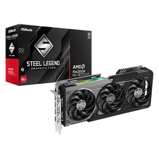 ASRock RX 9070 XT Steel Legend Dark 16GB Graphics Card ASRock RX 9070 XT Steel Legend Dark 16GB Graphics Card