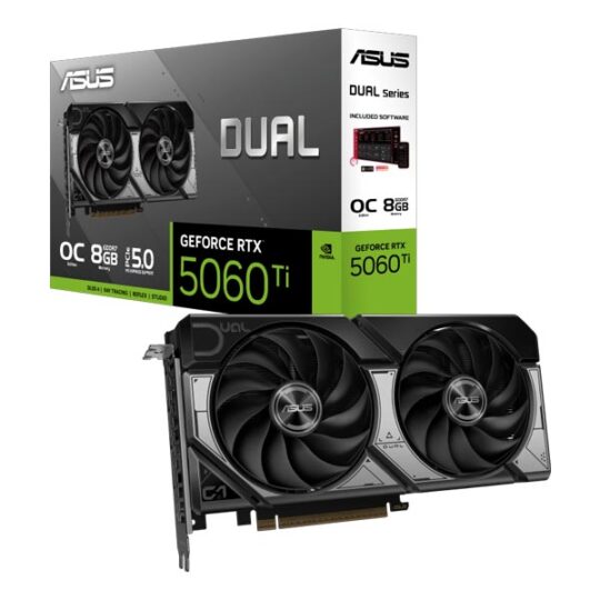 ASUS Dual GeForce RTX 5060 Ti 8GB GDDR7 OC Edition Graphics Card ASUS Dual GeForce RTX 5060 Ti 8GB GDDR7 OC Edition Graphics Card