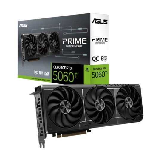ASUS PRIME GeForce RTX 5060 Ti 8GB GDDR7 OC Edition Graphics Card ASUS PRIME GeForce RTX 5060 Ti 8GB GDDR7 OC Edition Graphics Card