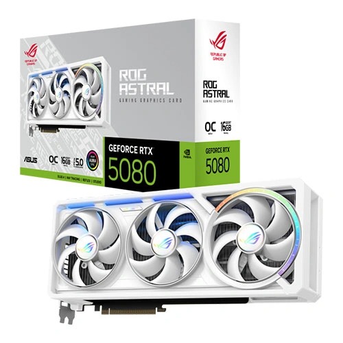 ASUS ROG Astral RTX 5080 OC White 16GB GDDR7 Graphics Card ASUS ROG Astral RTX 5080 OC White 16GB GDDR7 Graphics Card