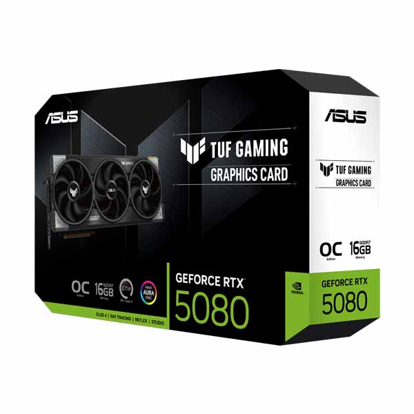 ASUS TUF Gaming RTX 5080 16GB GDDR7 OC Edition Graphics Card ASUS TUF Gaming RTX 5080 16GB GDDR7 OC Edition Graphics Card