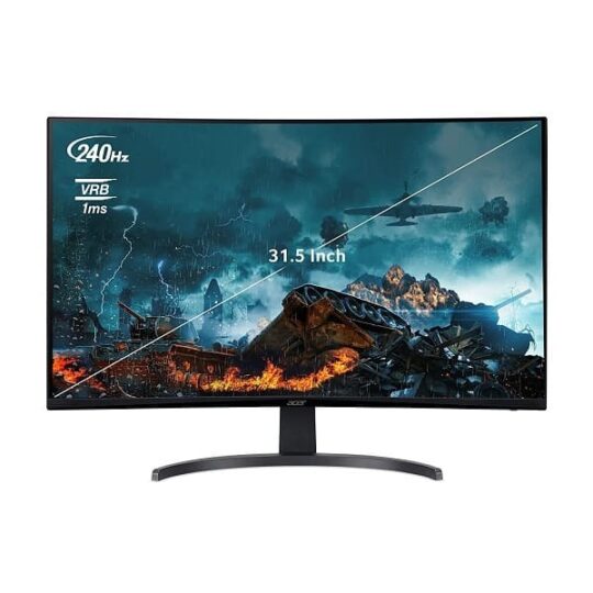 Acer NITRO 80.01 cm (31.5 inch) Curved Full HD LED Backlit VA Panel with 1500R Curvature, Stereo Speakers, 2X HDMI & DP Ports, Eye Care Gaming Monitor (ED320Q) (AMD Free Sync, Response Time: 1 ms, 240 Hz Refresh Rate) Acer NITRO 80.01 cm (31.5 inch) Curved Full HD LED Backlit VA Panel with 1500R Curvature, Stereo Speakers, 2X HDMI & DP Ports, Eye Care Gaming Monitor (ED320Q) (AMD Free Sync, Response Time: 1 ms, 240 Hz Refresh Rate)