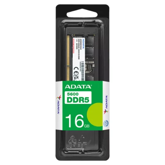 Adata 16GB (16GBx1) DDR5 5600MHz CL46 SO-DIMM Laptop Ram Adata 16GB (16GBx1) DDR5 5600MHz CL46 SO-DIMM Laptop Ram