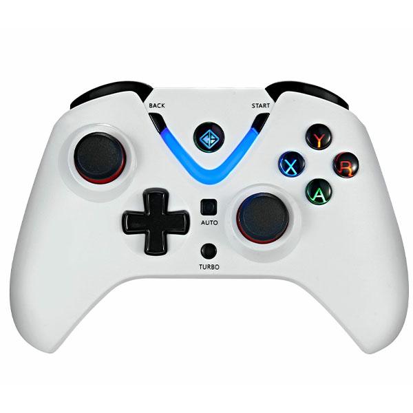 Cosmic Byte ARES Wireless Controller for PC, Magnetic Triggers, Accurate Joysticks, Dual Vibration, Backit LED Buttons, USB Extension Cable (White) Cosmic Byte ARES Wireless Controller for PC, Magnetic Triggers, Accurate Joysticks, Dual Vibration, Backit LED Buttons, USB Extension Cable (White)