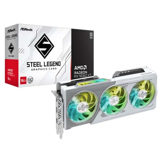 Asrock AMD Radeon RX 9060 XT Steel Legend 16GB OC Graphics Card Asrock AMD Radeon RX 9060 XT Steel Legend 16GB OC Graphics Card