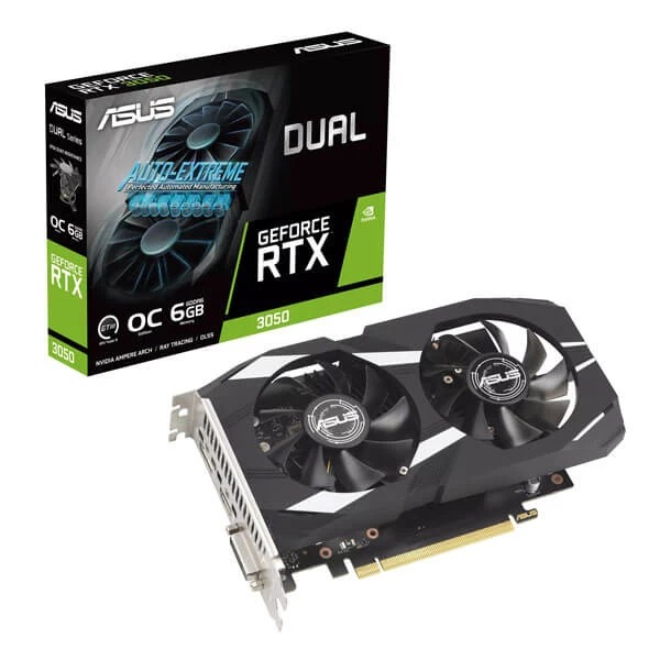 Asus Dual RTX 3050 OC Edition 6GB Gaming Graphics Card Asus Dual RTX 3050 OC Edition 6GB Gaming Graphics Card