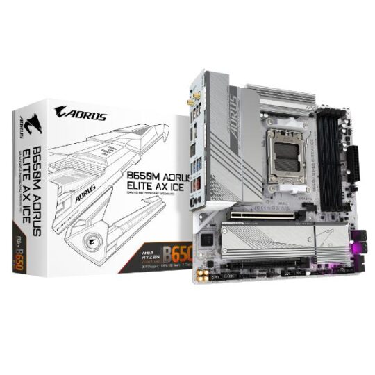 Gigabyte B650M Aorus Elite AX ICE mATX Motherboard Gigabyte B650M Aorus Elite AX ICE mATX Motherboard