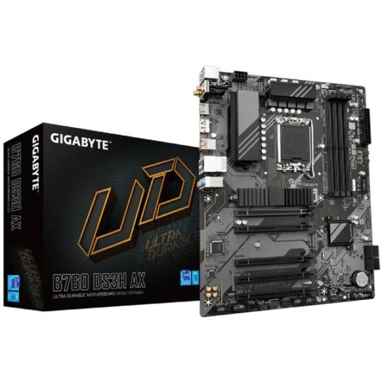 Gigabyte B760 DS3H AX DDR5 Intel LGA 1700 ATX Motherboard Supports Intel 12th, 13th & 14th Gen Processors Gigabyte B760 DS3H AX DDR5 Intel LGA 1700 ATX Motherboard Supports Intel 12th, 13th & 14th Gen Processors