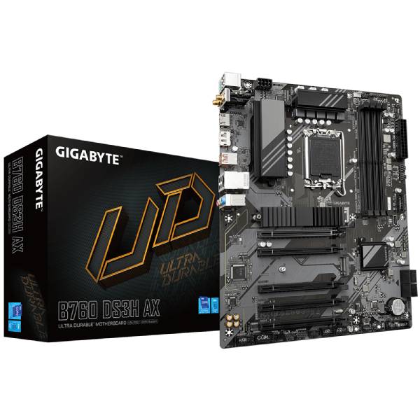Gigabyte B760 DS3H AX DDR5 Intel LGA 1700 ATX Motherboard Supports Intel 12th, 13th & 14th Gen Processors Gigabyte B760 DS3H AX DDR5 Intel LGA 1700 ATX Motherboard Supports Intel 12th, 13th & 14th Gen Processors