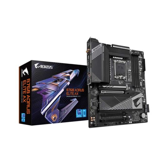 Gigabyte B760 Aorus Elite Ax Lga1700 Atx Motherboard Supports Intel 12th, 13th & 14th Gen Processors Gigabyte B760 Aorus Elite Ax Lga1700 Atx Motherboard Supports Intel 12th, 13th & 14th Gen Processors