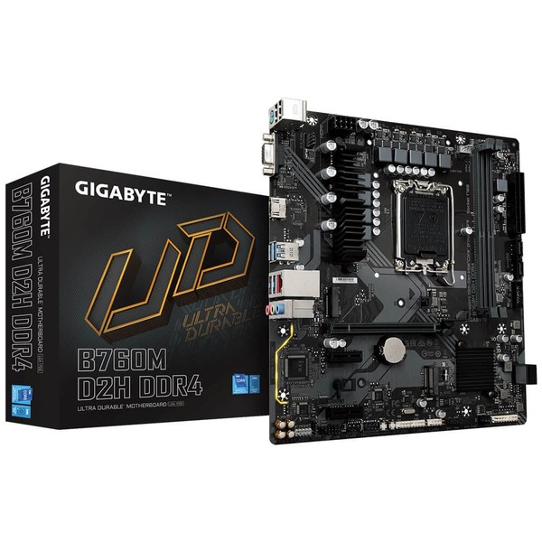 GIGABYTE B760M D2H DDR4 (rev. 1.0) Intel Motherboard Supports Intel 12th, 13th & 14th Gen Processors GIGABYTE B760M D2H DDR4 (rev. 1.0) Intel Motherboard Supports Intel 12th, 13th & 14th Gen Processors