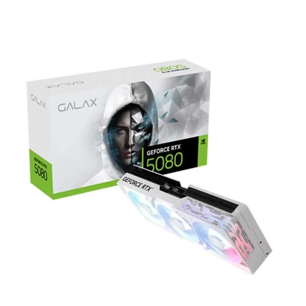 Galax RTX 5080 1-Click OC White 16Gb GDDR7 Graphics Card Galax RTX 5080 1-Click OC White 16Gb GDDR7 Graphics Card