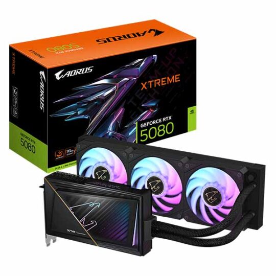 Gigabyte AORUS GeForce RTX 5080 Xtreme Waterforce 16GB GDDR7 Graphics Card Gigabyte AORUS GeForce RTX 5080 Xtreme Waterforce 16GB GDDR7 Graphics Card