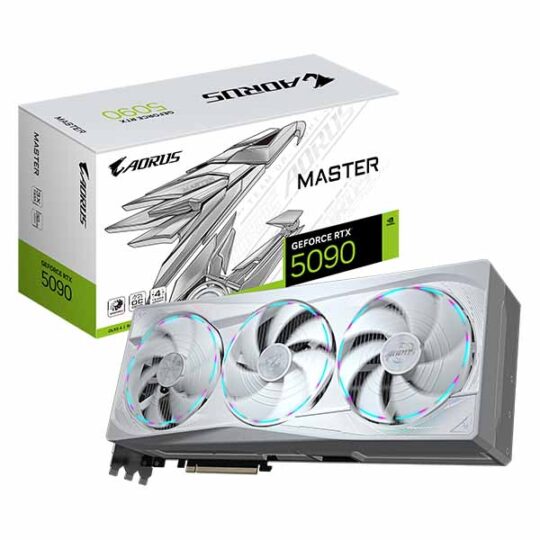Gigabyte AORUS GeForce RTX 5090 Master Ice 32GB GDDR7 Graphics Card Gigabyte AORUS GeForce RTX 5090 Master Ice 32GB GDDR7 Graphics Card