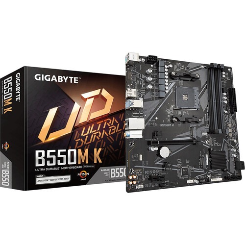 Gigabyte B550M K (rev. 1.0) AM4 Micro-ATX Motherboard Gigabyte B550M K (rev. 1.0) AM4 Micro-ATX Motherboard