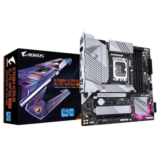 Gigabyte B760M AORUS ELITE WIFI6E GEN5 Motherboard Gigabyte B760M AORUS ELITE WIFI6E GEN5 Motherboard