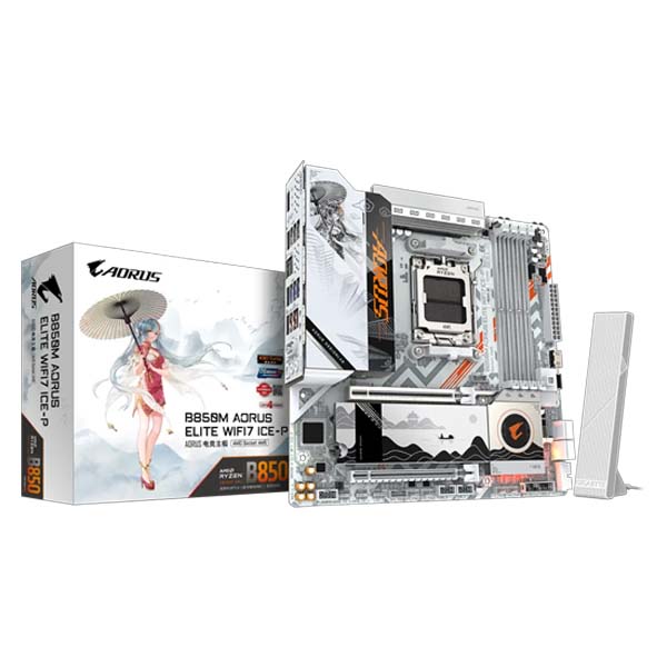 Gigabyte B850M AORUS ELITE WIFI7 ICE-P M-ATX Motherboard Gigabyte B850M AORUS ELITE WIFI7 ICE-P M-ATX Motherboard