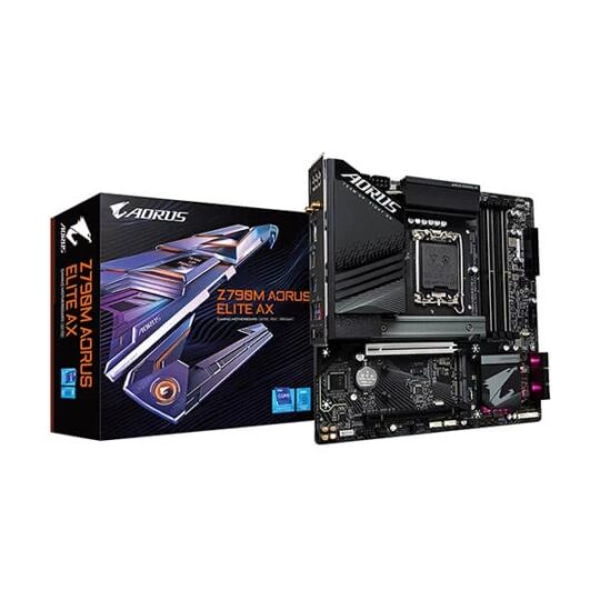 Gigabyte Z790M AORUS ELITE AX (WiFi) Motherboard Supports Intel 12th, 13th & 14th Gen Processors Gigabyte Z790M AORUS ELITE AX (WiFi) Motherboard Supports Intel 12th, 13th & 14th Gen Processors