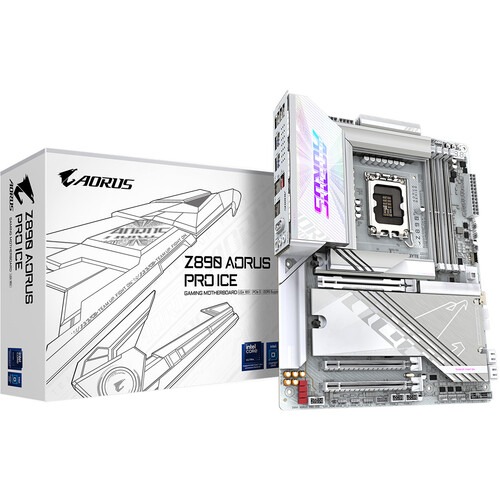 Gigabyte Z890 AORUS PRO ICE LGA 1851 ATX Motherboard (Snow White) Gigabyte Z890 AORUS PRO ICE LGA 1851 ATX Motherboard (Snow White)