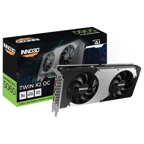 INNO3D RTX 5060 Twin X2 OC SFF 8GB GDDR7 Graphics Card INNO3D RTX 5060 Twin X2 OC SFF 8GB GDDR7 Graphics Card