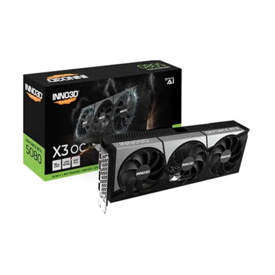 Inno3D RTX 5080 X3 OC 16Gb GDDR7 Graphics Card Inno3D RTX 5080 X3 OC 16Gb GDDR7 Graphics Card