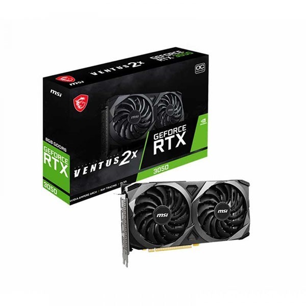 MSI GEFORCE RTX 3050 VENTUS 2X 8GB OC GDDR6 Graphic Card MSI GEFORCE RTX 3050 VENTUS 2X 8GB OC GDDR6 Graphic Card