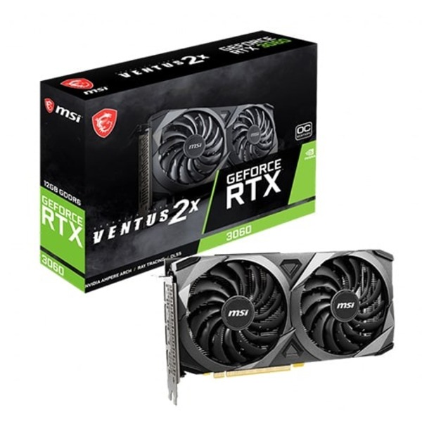 MSI GEFORCE RTX 3060 VENTUS 2X 12GB OC GDDR6 Graphics Card MSI GEFORCE RTX 3060 VENTUS 2X 12GB OC GDDR6 Graphics Card