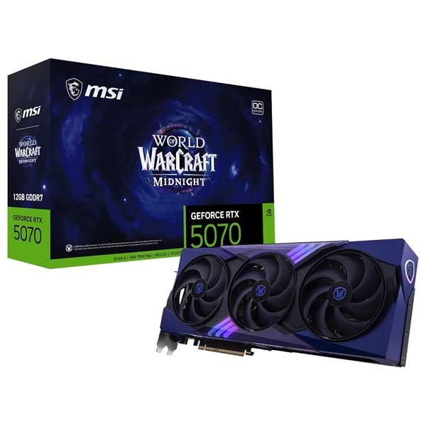 MSI Gaming RTX 5070 12G World of Warcraft Midnight Void Edition OC Graphics Card MSI Gaming RTX 5070 12G World of Warcraft Midnight Void Edition OC Graphics Card
