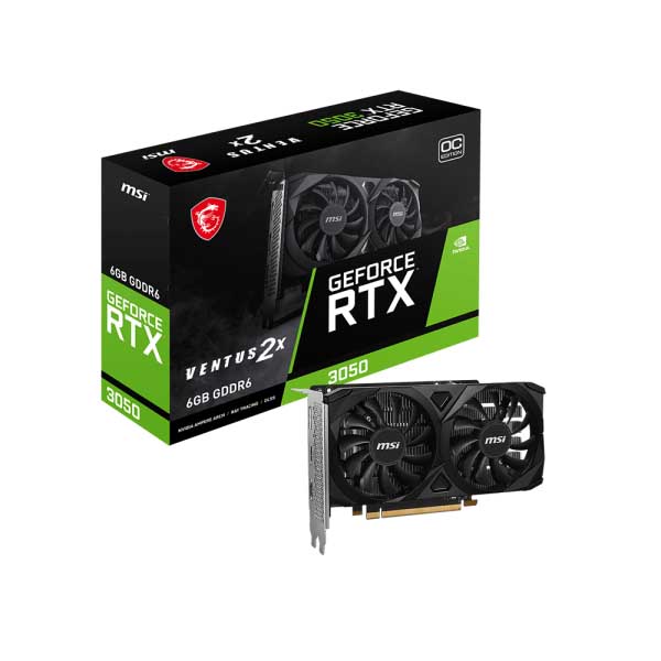 MSI GeForce RTX 3050 VENTUS 2X E 6G OC Graphics Card MSI GeForce RTX 3050 VENTUS 2X E 6G OC Graphics Card