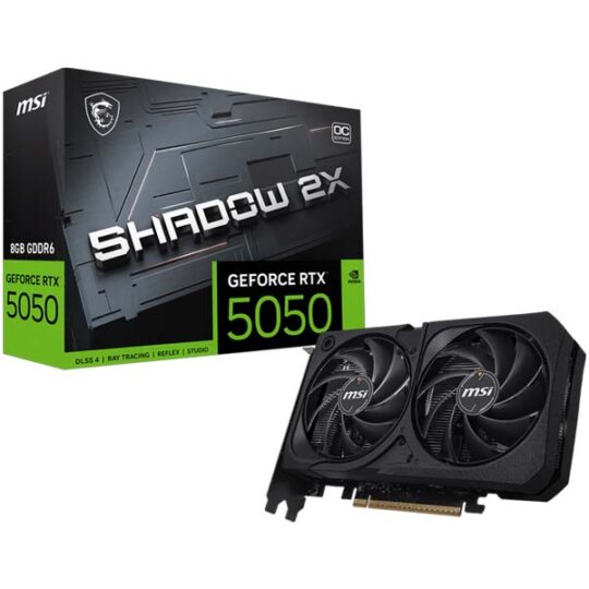 MSI GeForce RTX 5050 8G SHADOW 2X OC Graphics Card MSI GeForce RTX 5050 8G SHADOW 2X OC Graphics Card