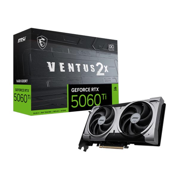 MSI GeForce RTX 5060 Ti 16G VENTUS 2X OC PLUS Graphics Card MSI GeForce RTX 5060 Ti 16G VENTUS 2X OC PLUS Graphics Card
