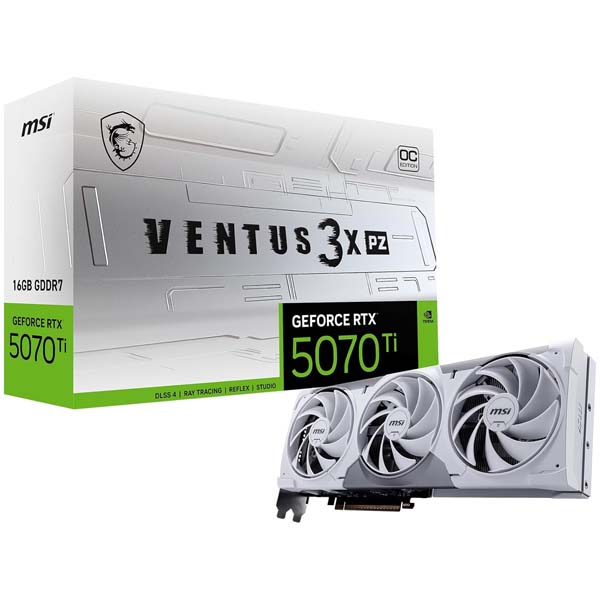 MSI GeForce RTX 5070 Ti 16GB VENTUS 3X PZ OC Graphics Card MSI GeForce RTX 5070 Ti 16GB VENTUS 3X PZ OC Graphics Card