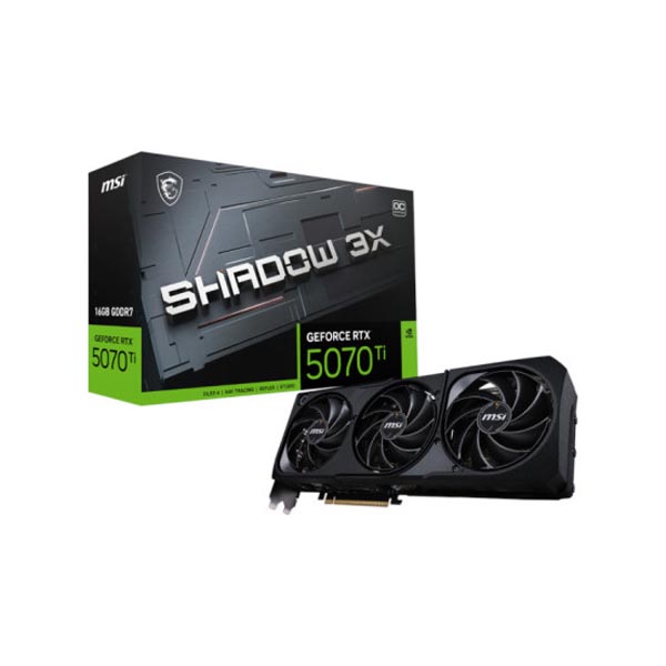 MSI GeForce RTX 5070 Ti Shadow 3X OC 16GB GDDR7 Graphic Card MSI GeForce RTX 5070 Ti Shadow 3X OC 16GB GDDR7 Graphic Card